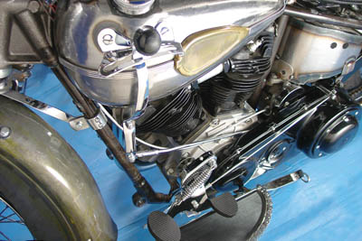 Chrome Tank Hand Shifter Control Kit fits Harley Davidson