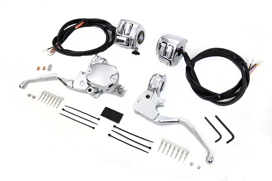 Handlebar Control Kit with Switches Chrome,for Harley Davidson
