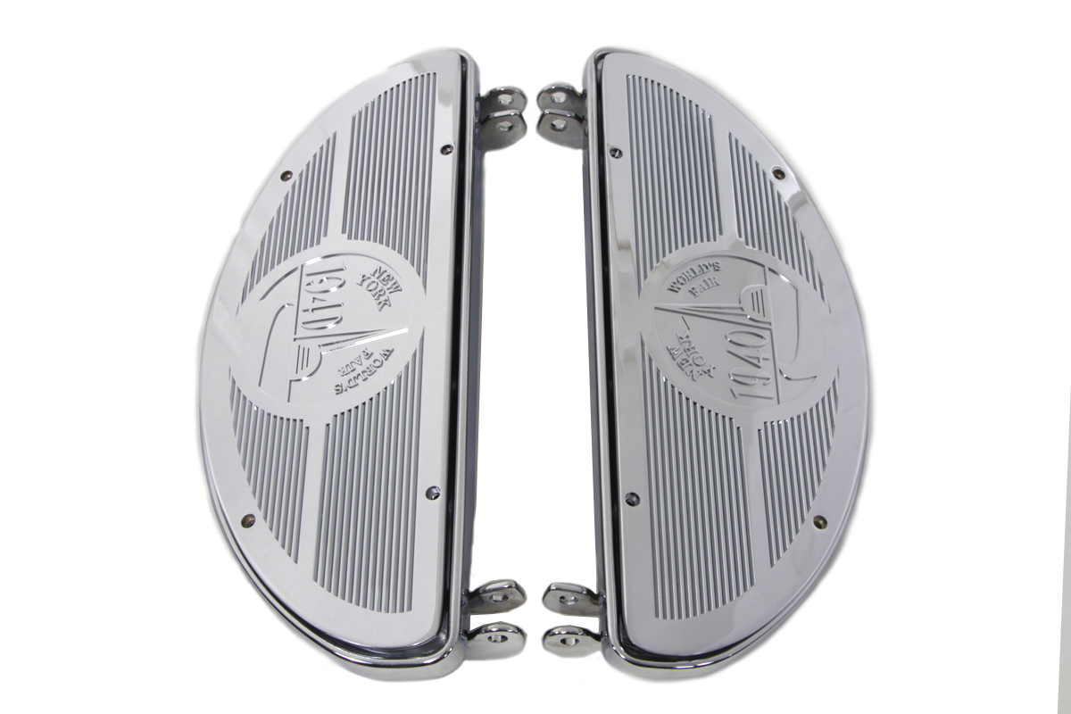 Chrome Driver Half Moon Footboard Kit fits Harley Davidson