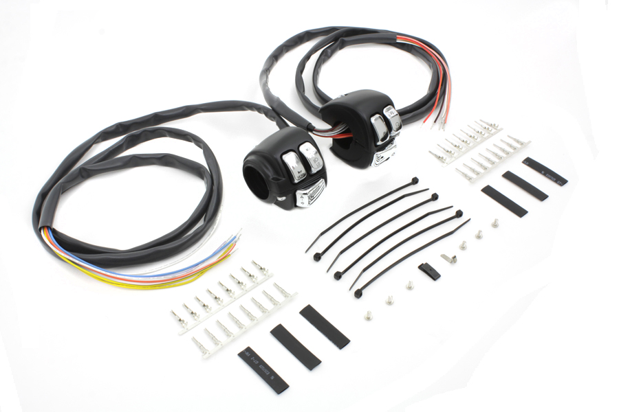 Handlebar Control Switch Housing Kit Black,for Harley Davidson,by V