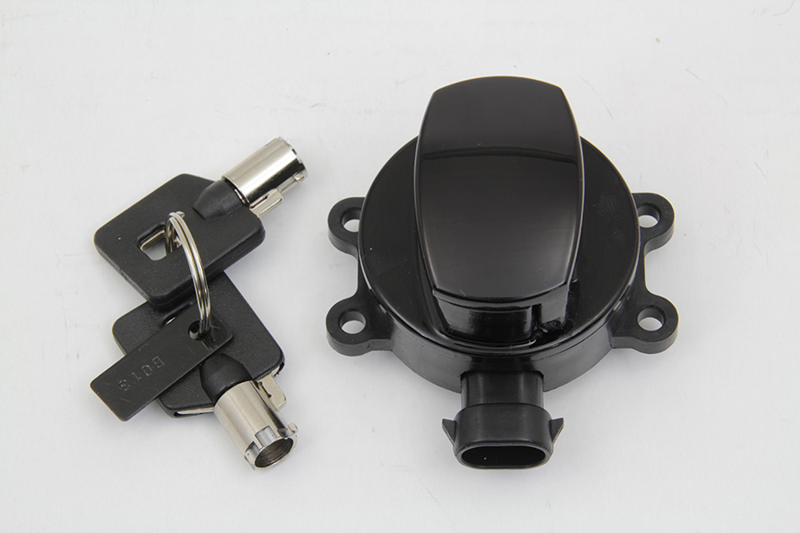 Ignition Key Switch Gloss Black,for Harley Davidson motorcycles,by V