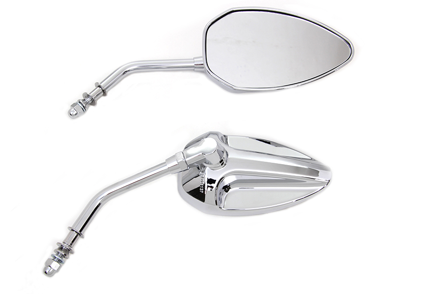Triangle Mirror Set with Round Stems,for Harley Davidson motorcycles,by