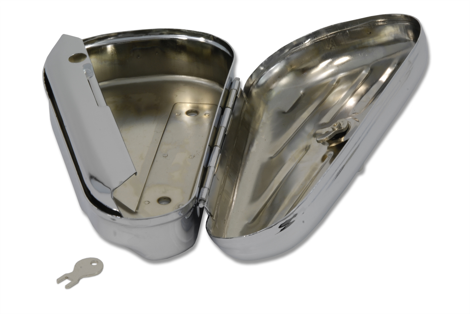 Replica Left Side Chrome Oval Tool Box,for Harley Davidson motorcycles