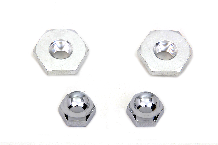 Cadmium Acorn Nut and Retainer Kit fits Harley Davidson - Picture 4 of 4