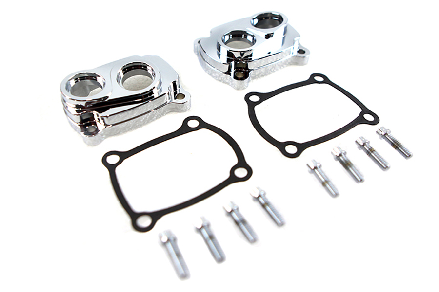 Jims M8 Low Profile Billet Tappet Cover Kit Chrome