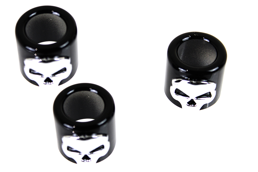 Pushrod Cover Cup Set Black with Chrome Design fits Harley Davidson Pushrod Cover Cup Set Black with Chrome Design fits Harley Davidson