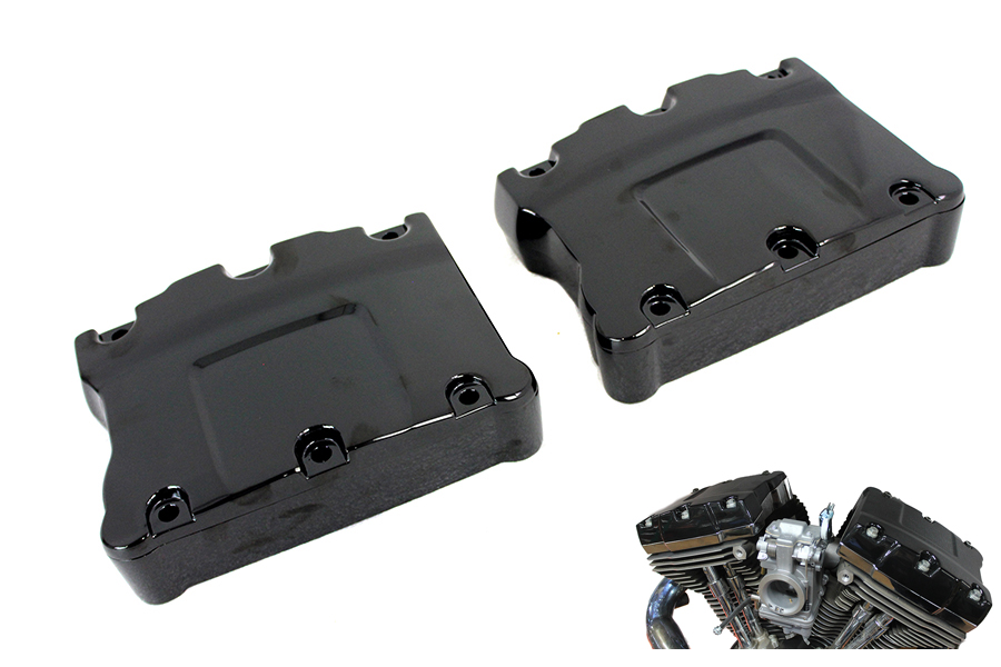 Black Titanium TC-88 Rocker Box Cover Set
