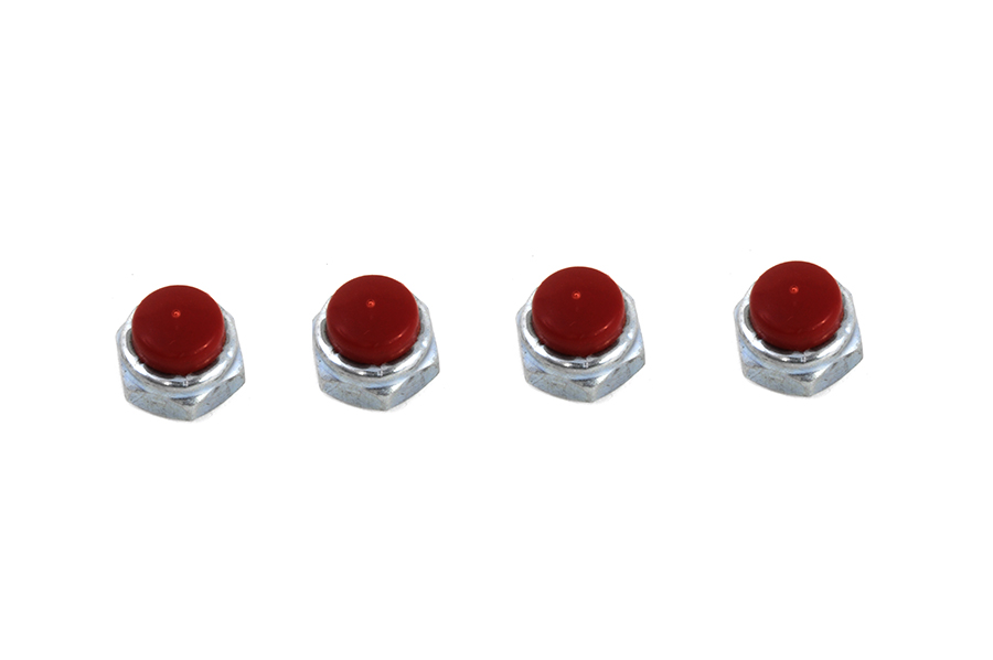 Replica Red Rocker Arm Nut Set Zinc Plated