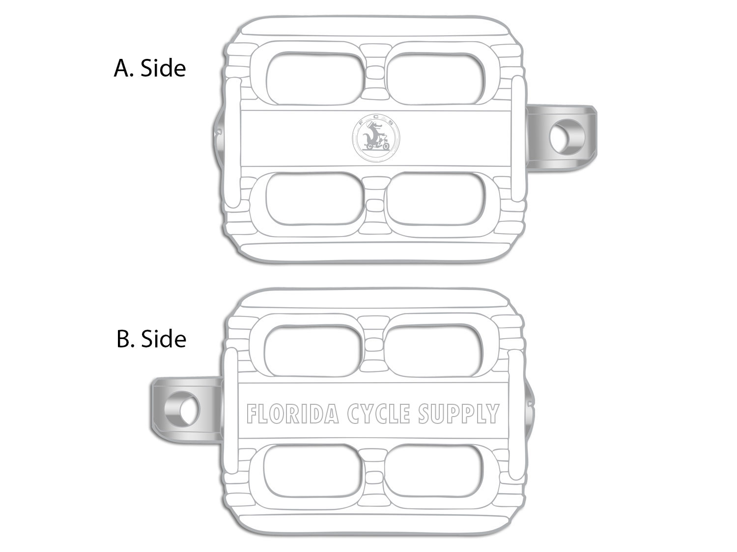 Kick Starter Pedal Assembly White