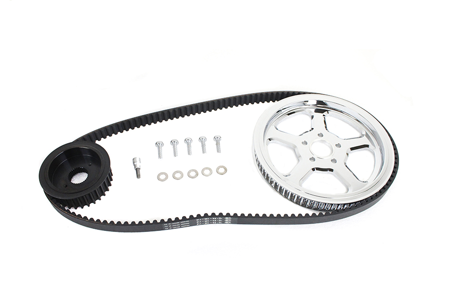 Rear Belt and Pulley Kit Chrome