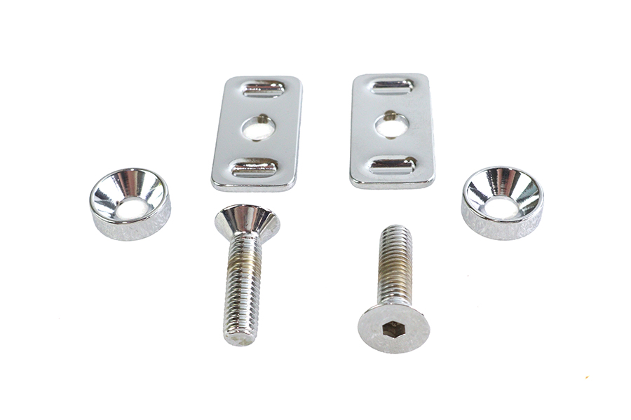 Chrome Swingarm End Plate Adjuster Hardware Kit