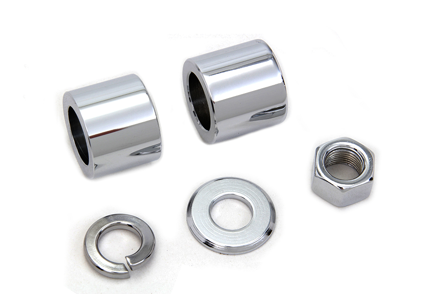 Front Axle Spacer Kit Smooth Style Chrome