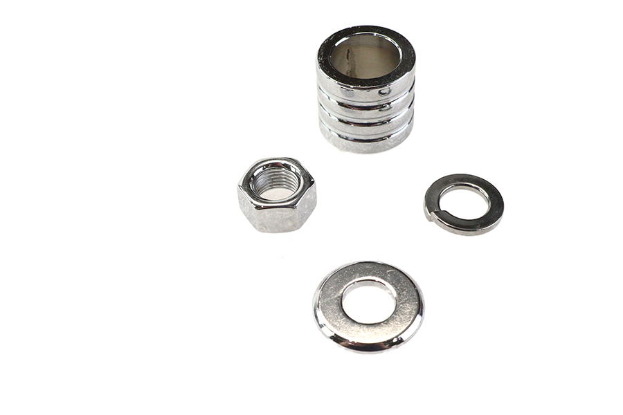 Front Axle Spacer Kit Groove Style Chrome