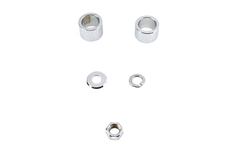 Front Axle Spacer Kit Smooth Style Chrome