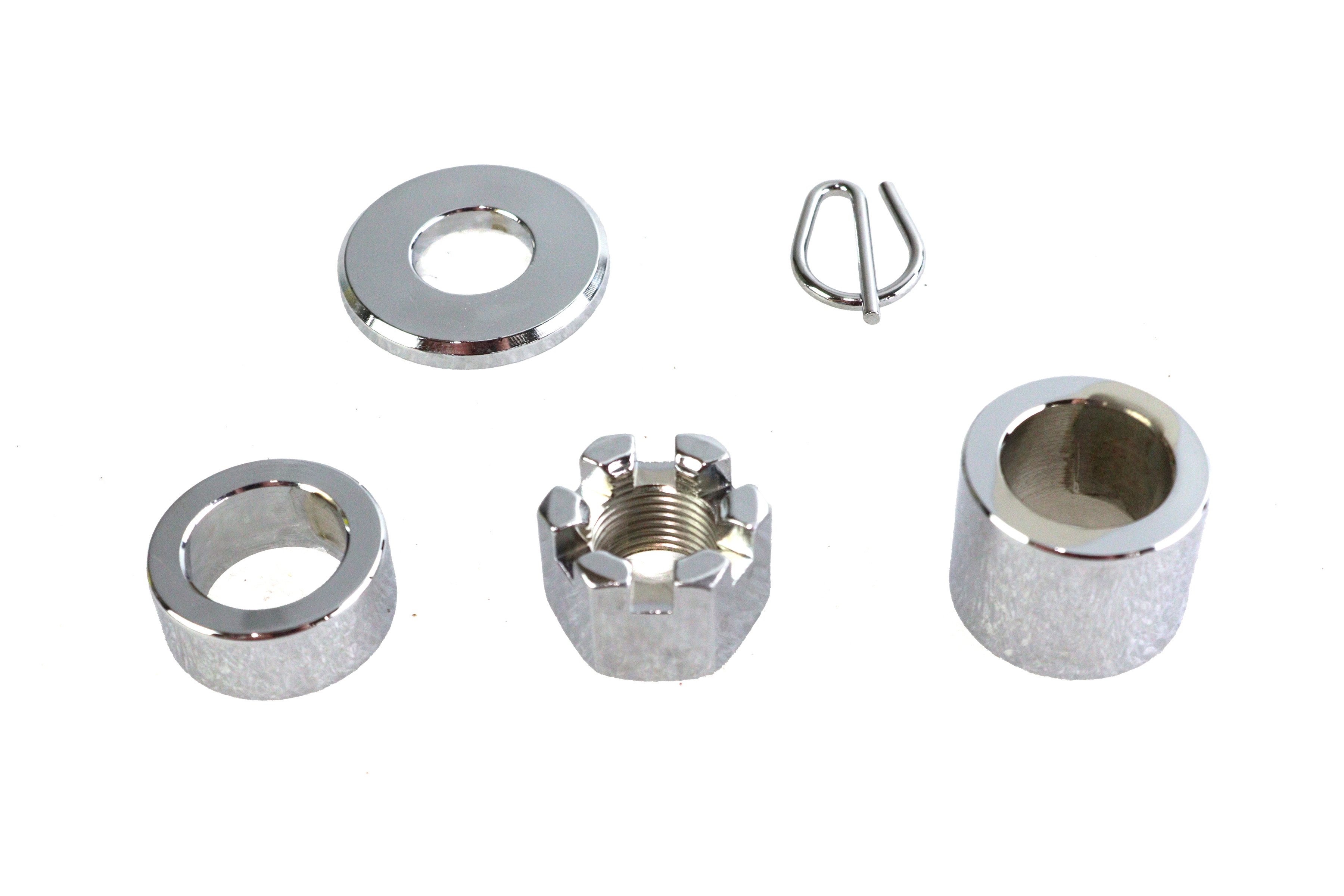 Rear Axle Spacer Kit Smooth Style Chrome