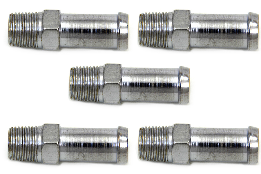 Chrome Gas and Oil Line Fitting
