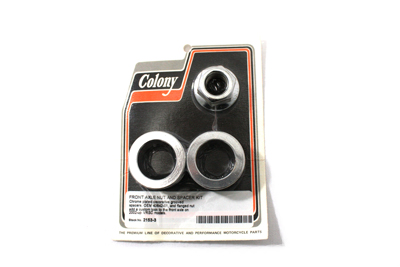 Chrome Front Axle Nut and Spacer Kit
