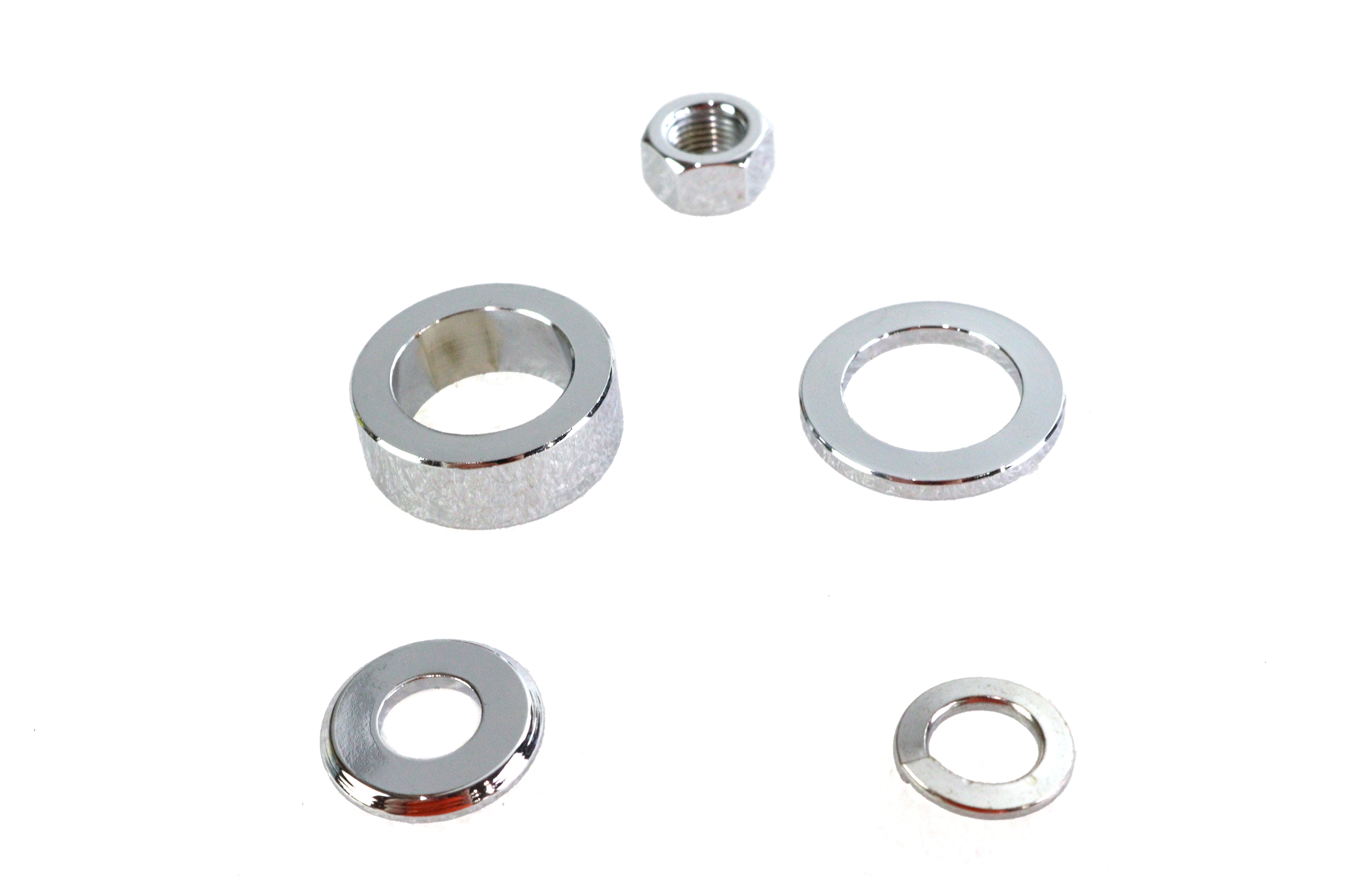 Front Axle Spacer Kit Smooth Style Chrome