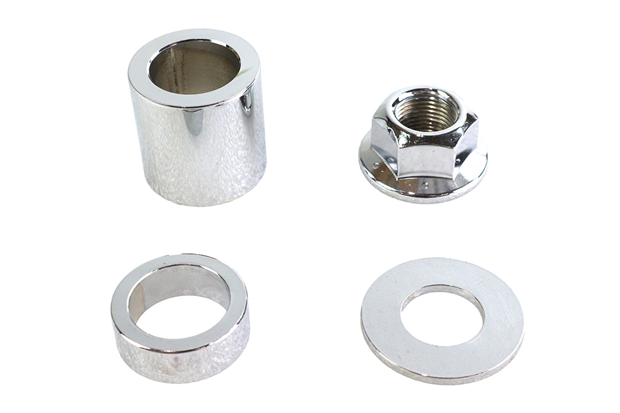 Rear Axle Spacer Kit Smooth Style Chrome