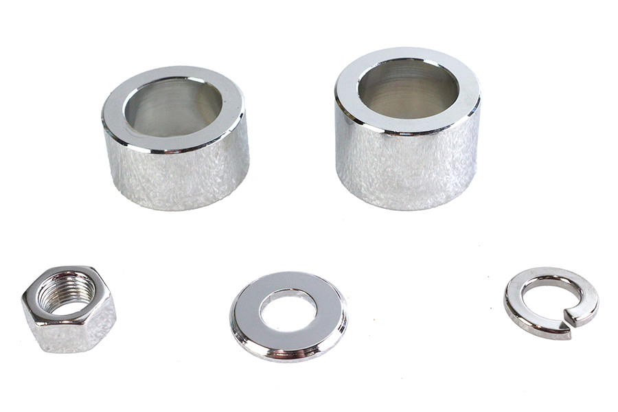 Front Axle Spacer Kit Smooth Style Chrome