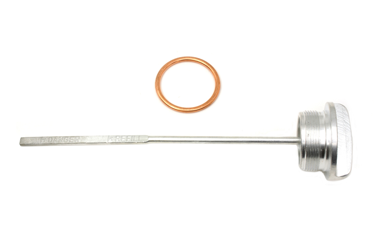 Cadmium Plated Oil Tank Filler Cap and Gauge Kit