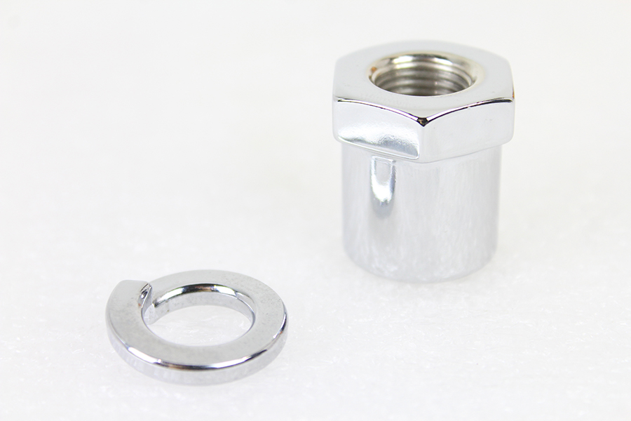 Front Axle Nut and Washer Kit Chrome Plated