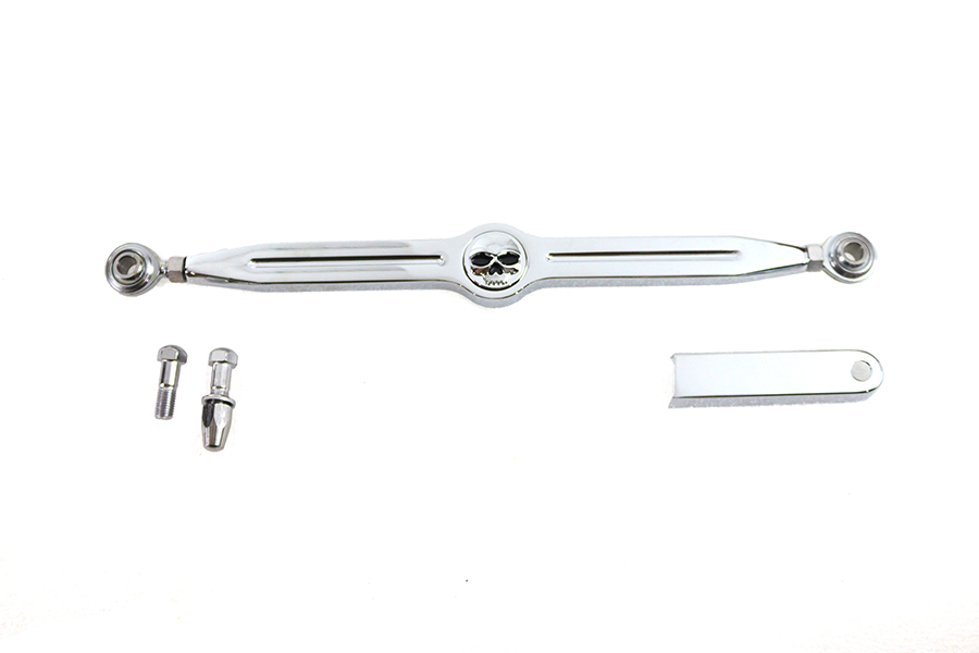 12" Skull Shift Rod Kit Chrome
