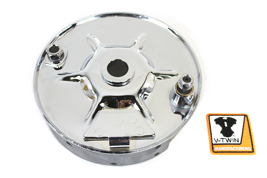 Rear Mechanical Brake Backing Plate Kit Chrome
