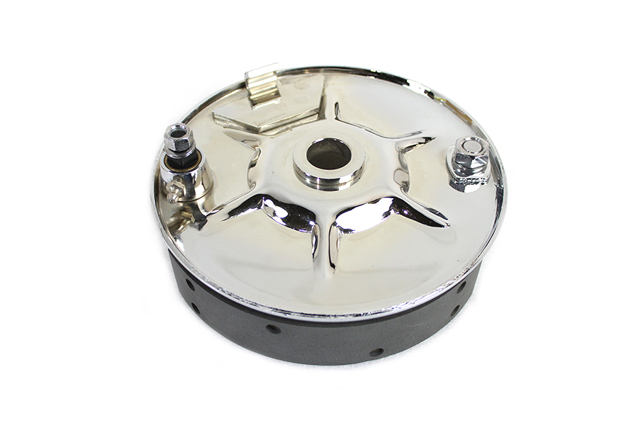 Rear Mechanical Brake Backing Plate Kit Chrome