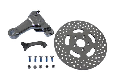 Chrome Rear 4 Piston Caliper and 11-1/2" Disc Kit