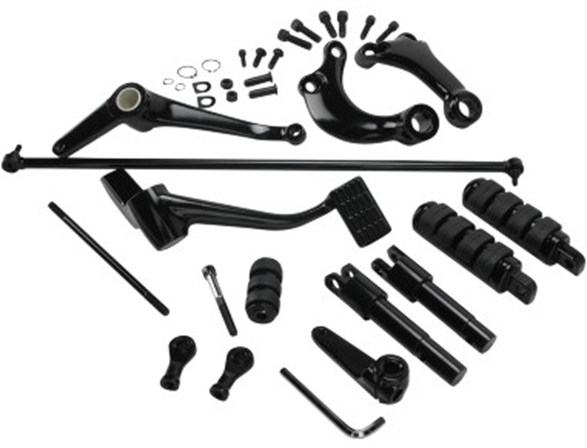 VTwin Black Forward Control Kit & Foot Pegs 2014-22 Harley Sportster XLN XLX XLL