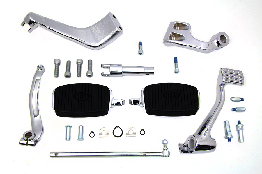 Chrome 3" Extension Mid Control Kit with Mini Footboards