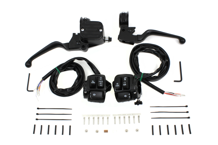 Handlebar Control Kit with Switches Black,for Harley Davidson