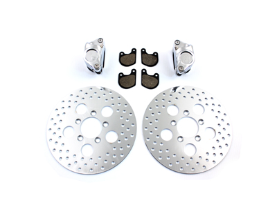 Front Dual Disc Caliper and 10" Disc Kit Chrome