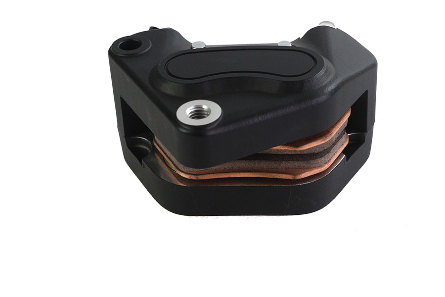 Black Front 4 Piston Left Side Caliper