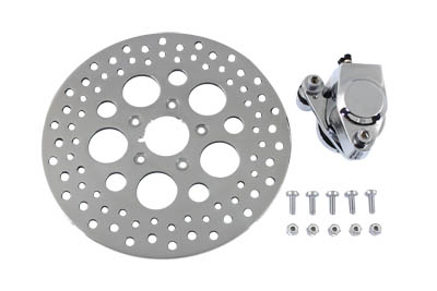 Chrome Front Left Side Caliper and 11-1/2" Disc Kit