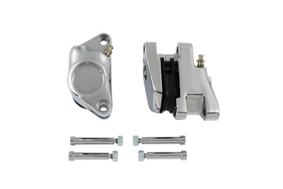 Chrome 1-Piston Front Brake Caliper Set