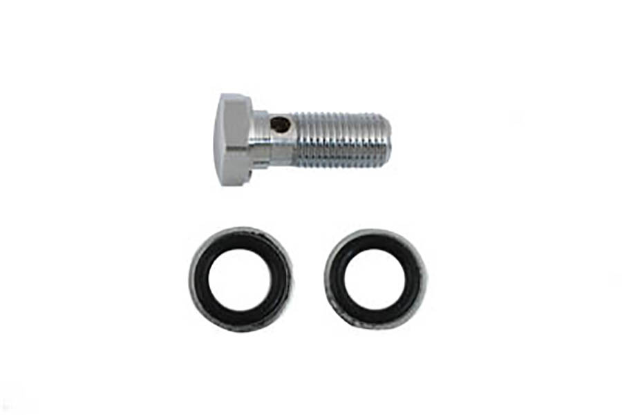 Chrome Brake Hose 10mm Banjo Bolt Kit