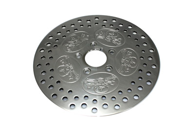 11-1/2" Front Brake Disc Skull Design Polished
