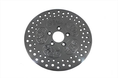 11-1/2" Rear Brake Disc Skull Design Polished