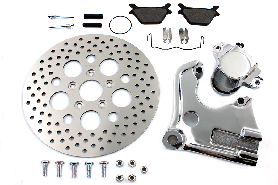 Chrome Rear Caliper and 11-1/2" Disc Kit
