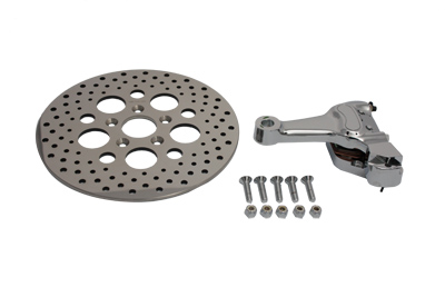 Chrome Rear 4 Piston Caliper and 11-1/2" Disc Kit