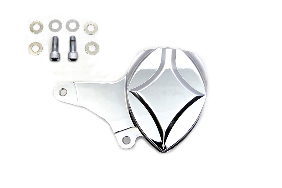 Edart Chrome Billet Front 2-Piston Brake Caliper With Bracket For Harley Davidson