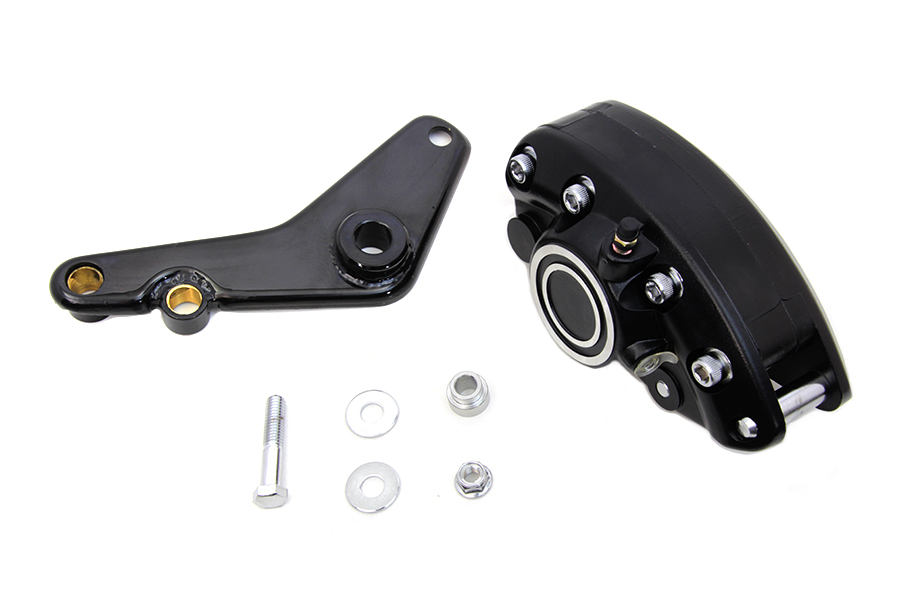 Rear Black 1 Piston Banana Caliper Kit with Bracket