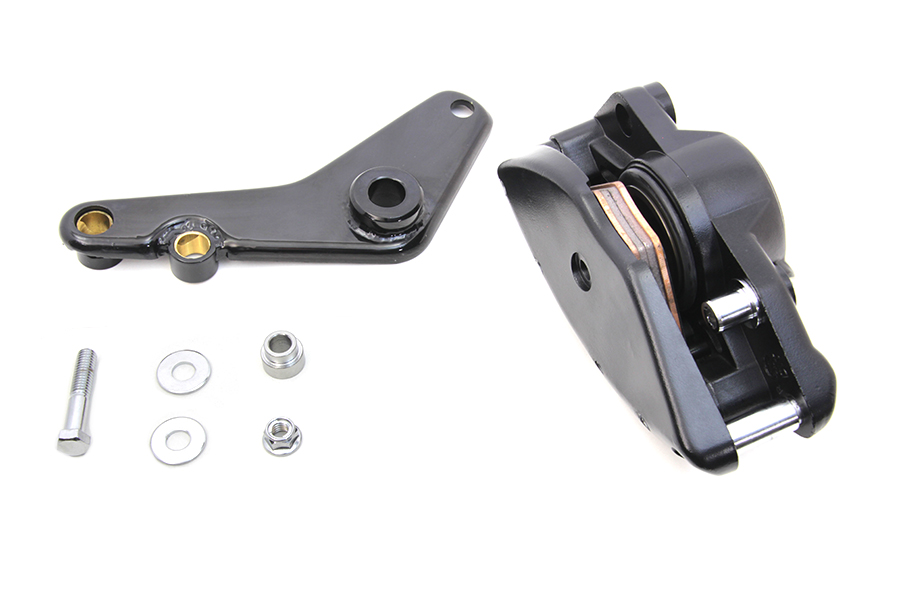 Rear Black 1 Piston Banana Caliper Kit with Bracket