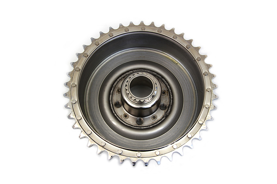 Rear Brake Drum Chrome with Sprocket