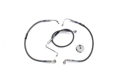 Stainless Steel Front Brake Hoses 22-5/8" and 19-1/2"