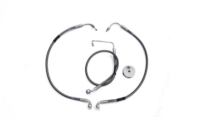 Stainless Steel Front Brake Hoses 24" and 19-1/2"