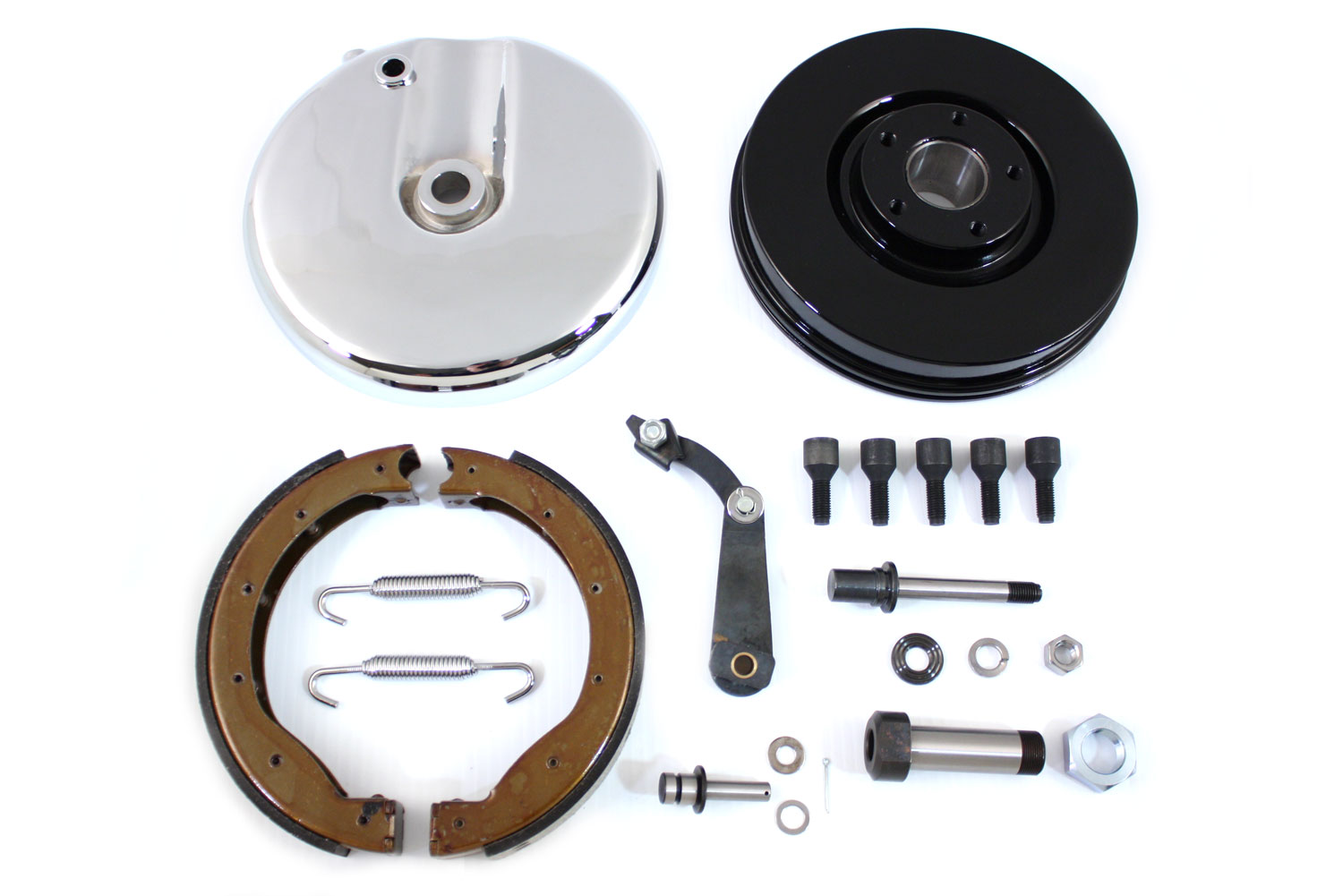 Front Brake Backing Plate Kit Polished