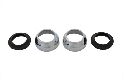 Chrome 39mm Fork Boot Cover Dust Shield Kit